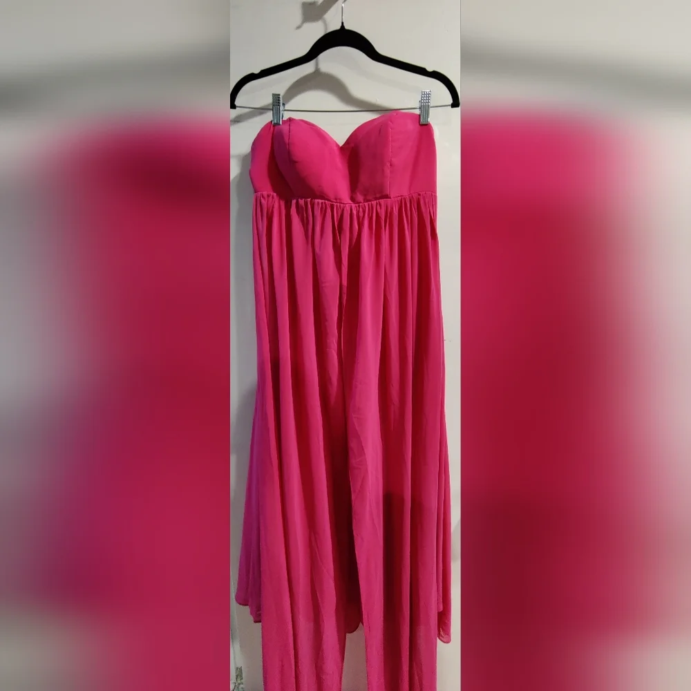 Chic Backless Pink Halter Dress - Picture 4 of 6